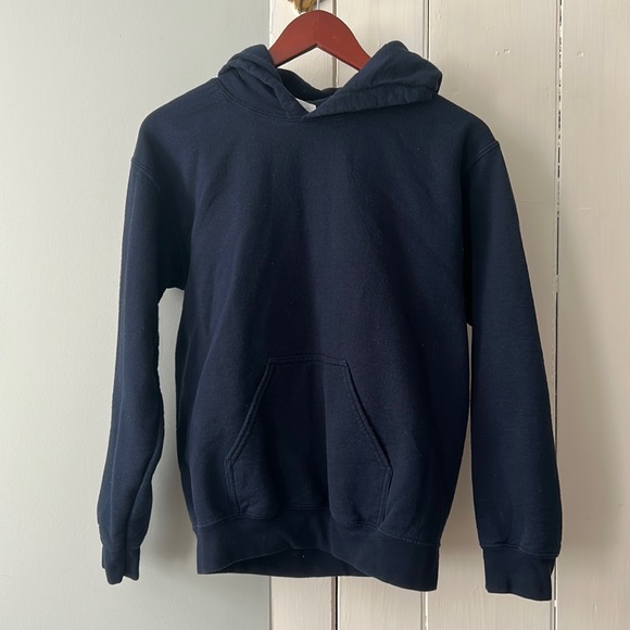 Gildan Navy Hoodie - Picture 1 of 3
